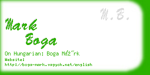 mark boga business card